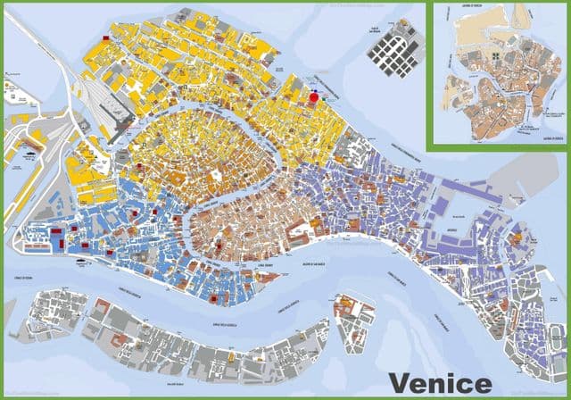 Venice streets map
