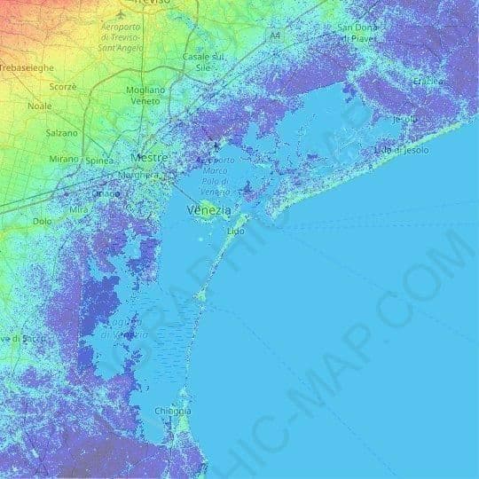 Venice elevation map